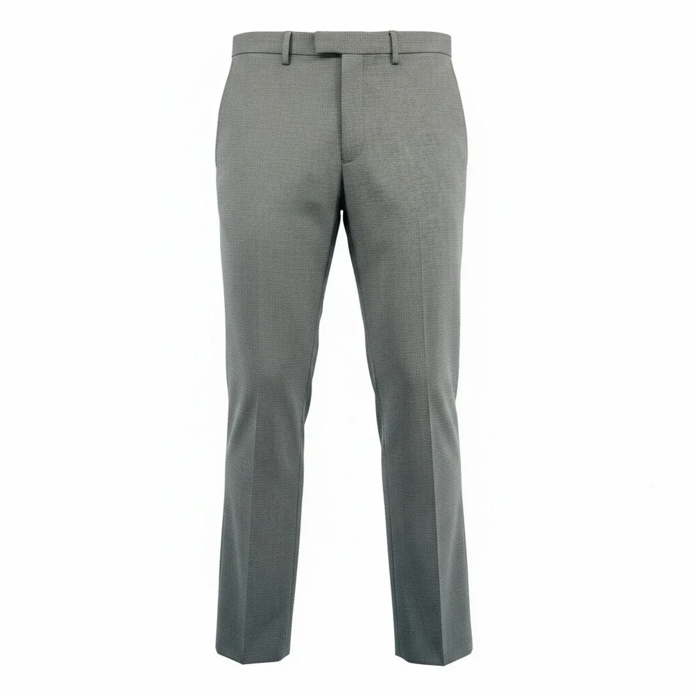 Banana Republic Mens Slim Fit Grey Textured Dress Pants 32x32 Stretch Trousers